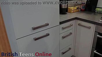 British 18 year old eats ice cream with cum topping!