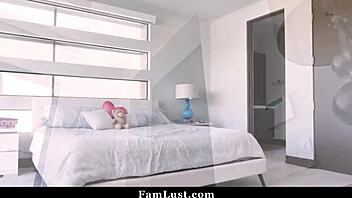 Cute Step Sister And Step Mom Share Emotional Threesome With Step Brother