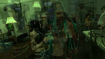 Pov sex with goth chick at party!