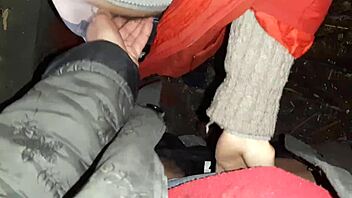 lesbian girls have passionate sex in autumn hut