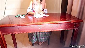 Stepdad Fucks Ass While Doing Homework.