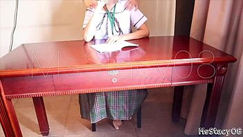 Stepdad Fucks Ass While Doing Homework.