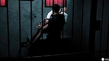 Redhead gets used in sex escape room