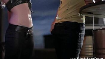 blonde dancer at sophisticated night club, enjoying the scene