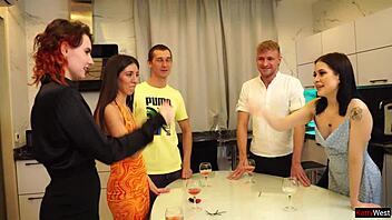 Students Celebrate New Year With Hot Big Orgy