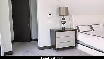 Cute Step Sister And Step Mom Share Emotional Threesome With Step Brother