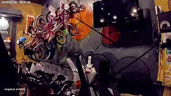 Risky anal sex with biker in store