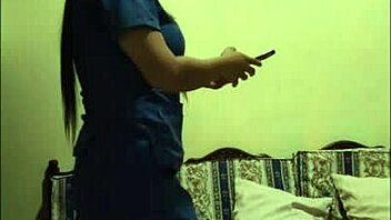 hot mother-in-law comes home from work and fingers her pussy to relieve stress.