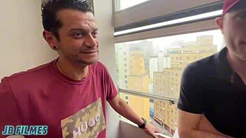 Friends DOUBLE PENETRATE my grandmother at home