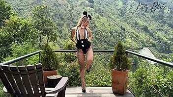 Katty Blake Sucks And Rides Farmer's Dick, Tight Pussy Cumming?