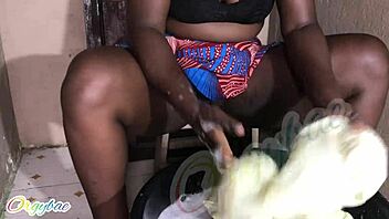 Weekend Laundry as a Housewife Shaved Pussy!