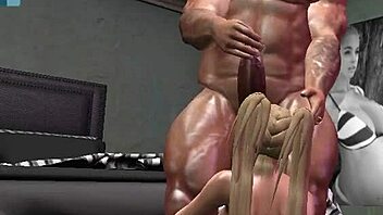 handsome hunk heyward tackles new neighborhood wife with big tits and monster cock cumshot