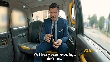 Cab driver rides cowgirl for cash in public taxi