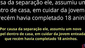 Stedatteren legger merke til at stedfarens kuk blir hardere for henne!