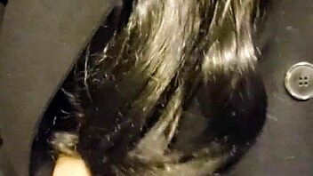 shemale ting xuan wears only underwear under her coat and masturbates on the street with public cumshot