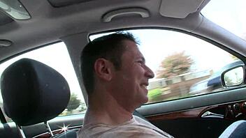 Savannah Stern uses her big boobs to seduce men in fishnets.