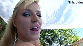 brooke belle with perfect tanned body blonde deepthroat facefuck throatfuck blowjob on huge cock pov