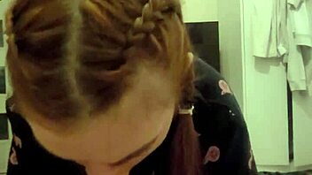 My redhead roommate sucked my dick and spat my cum back on it!