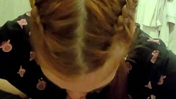 My redhead roommate sucked my dick and spat my cum back on it!