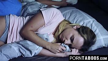 Petite teen Mona Blues asks, 'Fuck me missionary, kinky stepdad?'