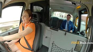 Cab driver rides cowgirl for cash in public taxi