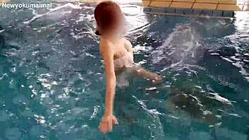 Is This Japanese Brunette's Pool Exercise Fetish Turning You On?