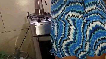 Milf Housewife Flashes Big Clit Before Taking Monster Cock