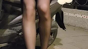 Shemale Ting Xuan Plays With Love Egg Outdoors