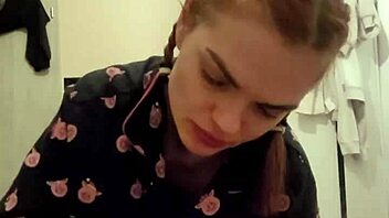 My redhead roommate sucked my dick and spat my cum back on it!