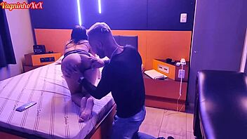 Blackmailed by my best friend's girlfriend, I ended up fucking her tight ass and filling it with cum in a homemade creampie session.