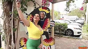 Can Angelina Castro handle submissive Cristi Ann's big clit while strapping on deep?