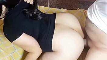 Close-up tight Arab babe gets anal creampie orgasm