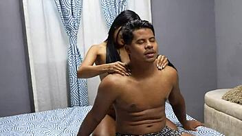 want to see stepsister massaging her stepbrother's monster cock? part 1