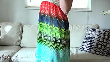 skylar teases and strips in her first video