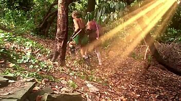 suzie and valerie enjoy wild group sex in magic garden