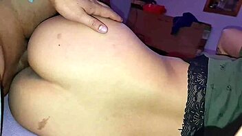 My horny stepsister lies in my bed and begs for wild sex from my POV.