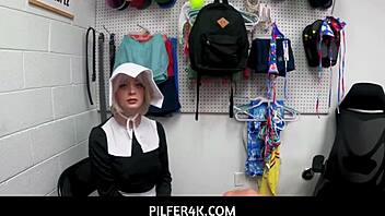 Annie Archer, an amish teen, gets caught shoplifting and punished in the garage.