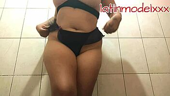Beautiful Latina Model Feels Sensual Posing in Lingerie with Huge Tits and Big Ass