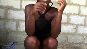 Crazy bitch shows off naked in gstring to strangers!