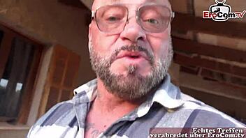 German milf picks up user for outdoor sex