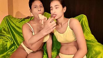 desi hot friends rough threesome with wet pussy and blowjob