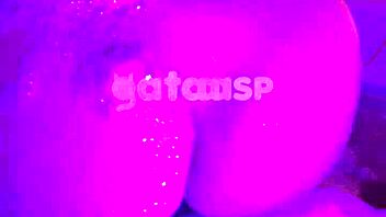 Hotwife fucks big black cock in bathtub without condom