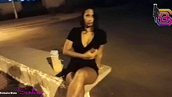 Wife filmed sucking big cock in city square