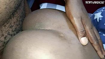 african couple has some fun night sex befor bed