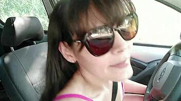 Raquel Teases Stranger on Street, Licks Balls, Swallows Cumshot.