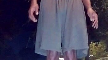 Athletic black guy picks up cute brunette for a workout session.