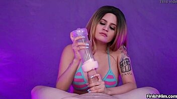 she uses a penis pump for rapid release on his monster cock