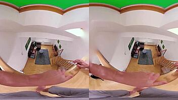 czech vr 331 from voyeur to lover with blonde in lingerie