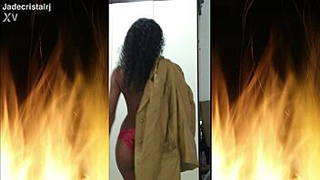 neighbor jade teases husband in sexy lingerie homemade