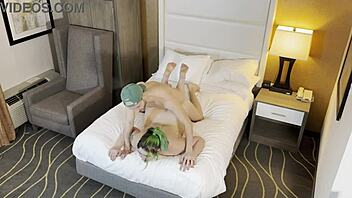 Very Sexy Green Haired Goth Fucked Hardcore